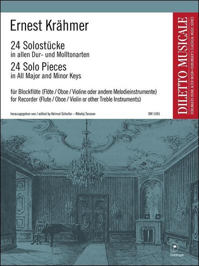 24 Solo-Stücke in allen Dur- und Molltonarten für Blockflöte (Flöte, Oboe, Vioine oder andere Melodieinstrumente)