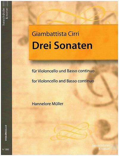 3 Sonatenfür Violoncello und Bc