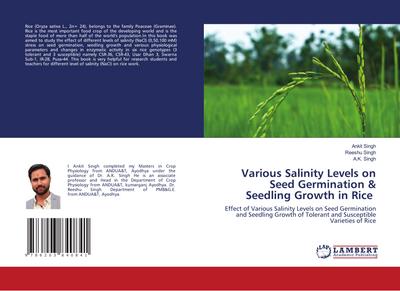 Various Salinity Levels on Seed Germination & Seedling Growth in Rice