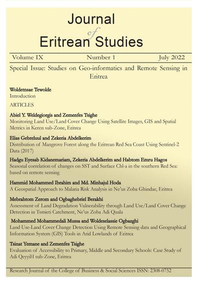 JOURNAL OF ERITREAN STUDIES [VOL. IX NO. 1, 2022]
