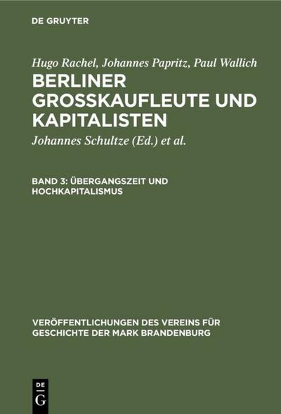 Übergangszeit und Hochkapitalismus