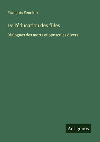 De l’éducation des filles