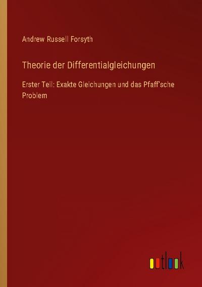 Theorie der Differentialgleichungen