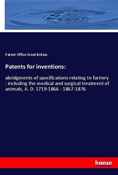 Patents for inventions: