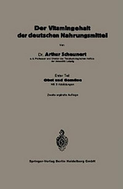 Der Vitamingehalt der deutschen Nahrungsmittel
