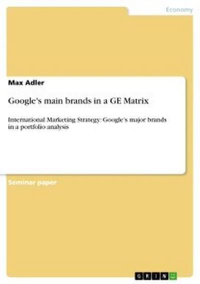Google’s main brands in a GE Matrix