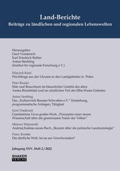 Land-Berichte. Beiträge zu ländlichen und regionalen Lebenswelten
