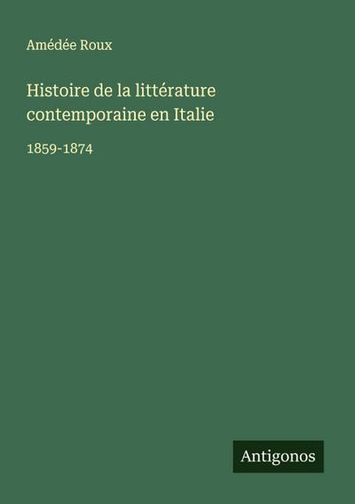 Histoire de la littérature contemporaine en Italie
