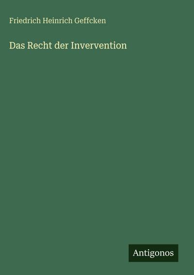 Das Recht der Invervention