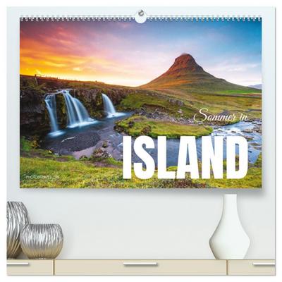 Sommer in Island (hochwertiger Premium Wandkalender 2026 DIN A2 quer), Kunstdruck in Hochglanz