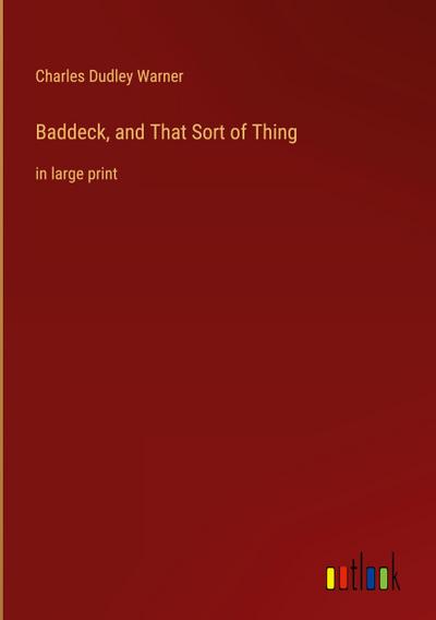Baddeck, and That Sort of Thing