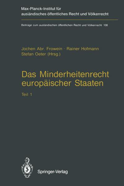 Das Minderheitenrecht europäischer Staaten