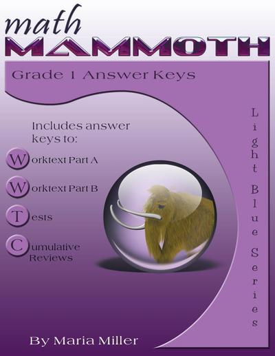 Math Mammoth Grade 1 Answer Keys