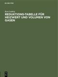 Reduktions-Tabelle für Heizwert und Volumen von Gasen von Kurt Ludwig | Ebook