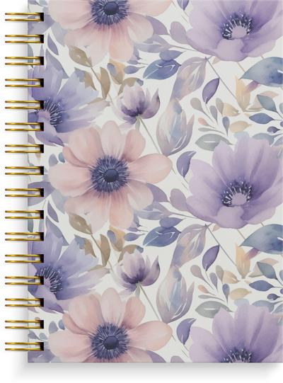 Burde Notizbuch A5 lilac flowers