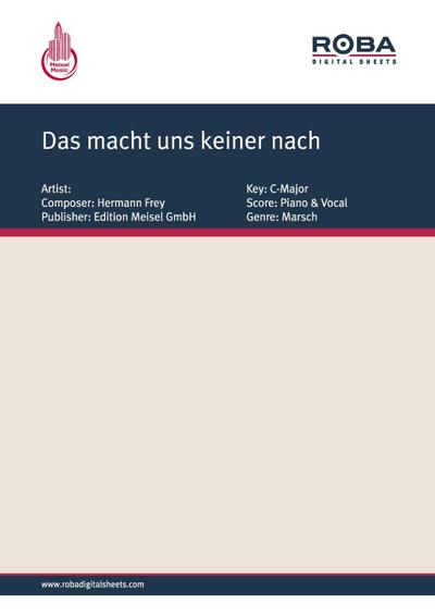 Das macht uns keiner nach