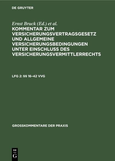 §§ 16–42 VVG