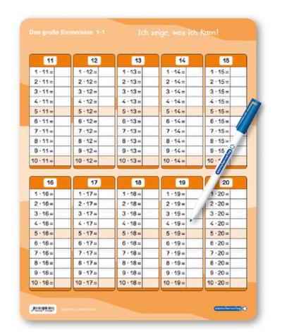 Das große Einmaleins mit Stift