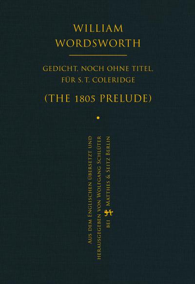 Gedicht, noch ohne Titel, für S. T. Coleridge