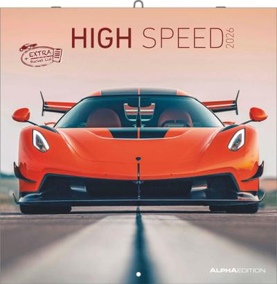 High Speed 2026 - Broschürenkalender 30x30 cm (30x60 geöffnet) - Kalender mit Platz für Notizen - Bildkalender - Wandplaner - Technikkalender