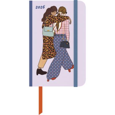 Emmy Lupin Wochen-Notizkalender klein 2026 - Taschen-Kalender 9x14 cm - mit Verschlussband & Falttasche - Weekly