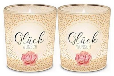 Licht + Teelicht D6H6 "Glückwunsch"