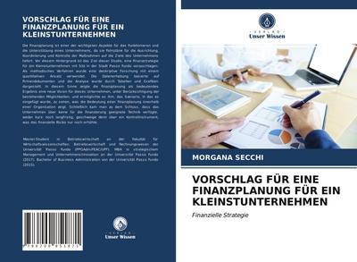 VORSCHLAG FÜR EINE FINANZPLANUNG FÜR EIN KLEINSTUNTERNEHMEN