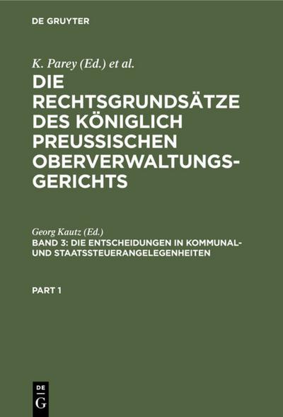 Die Entscheidungen in Kommunal- und Staatssteuerangelegenheiten