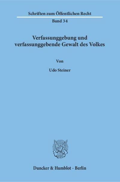 Verfassunggebung und verfassunggebende Gewalt des Volkes.