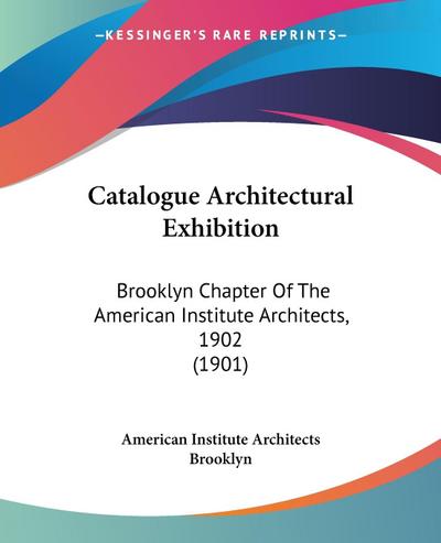 Catalogue Architectural Exhibition