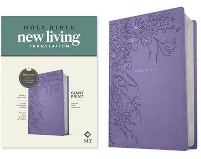 NLT Giant Print Bible, Filament Enabled (Leatherlike, Lavender Floral, Red Letter)