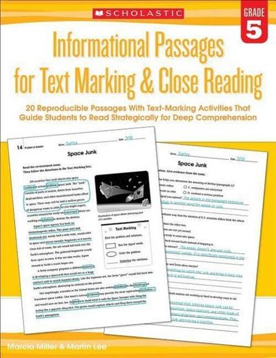 Informational Passages for Text Marking & Close Reading: Grade 5