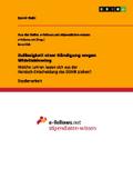 Zulässigkeit einer Kündigung wegen Whistleblowing