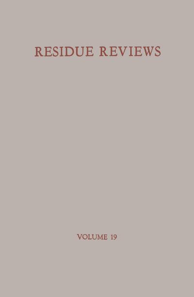 Residue Reviews/Rückstandsberichte