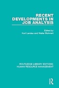 Recent Developments in Job Analysis