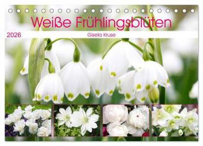 Weiße Frühlingsblüten (Tischkalender 2026 DIN A5 quer), CALVENDO Monatskalender