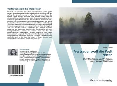 Vertrauensvoll die Welt retten