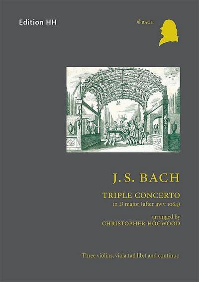 Triple Concerto in D major after BWV1064for 3 violins and piano (viola ad lib)
