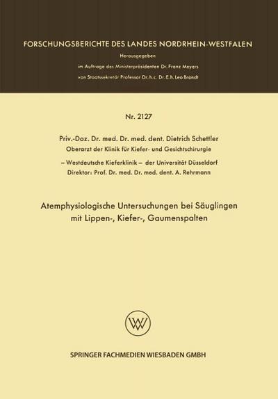 Atemphysiologische Untersuchungen bei Säuglingen mit Lippen-, Kiefer-, Gaumenspalten