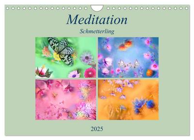 Meditation-Schmetterling (Wandkalender 2025 DIN A4 quer), CALVENDO Monatskalender