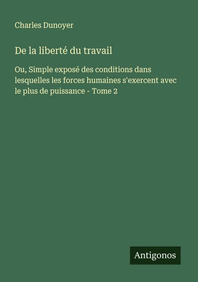 De la liberté du travail