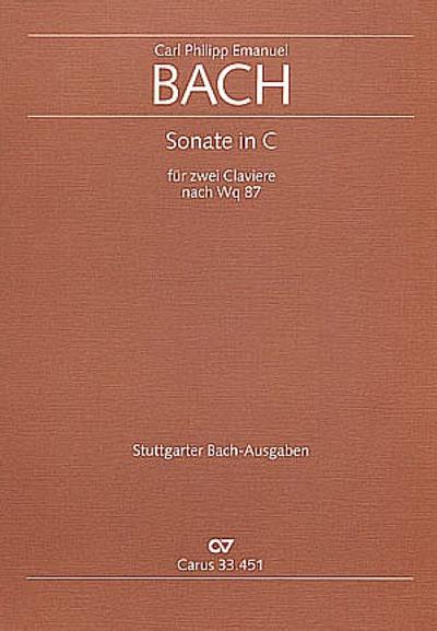 Sonate C-Dur nach WQ87für 2 Klaviere