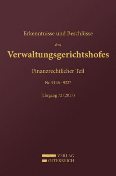 Erkenntnisse und Beschlüsse des Verwaltungsgerichtshofes