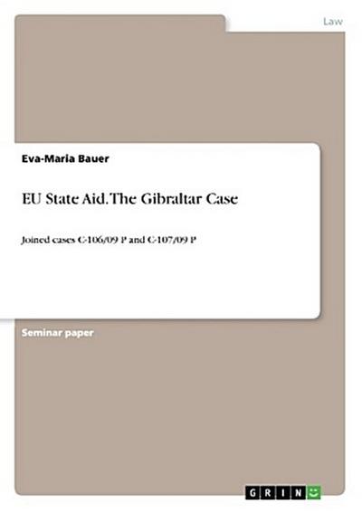 EU State Aid. The Gibraltar Case