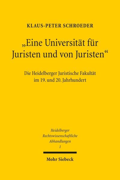 "Eine Universität für Juristen und von Juristen"