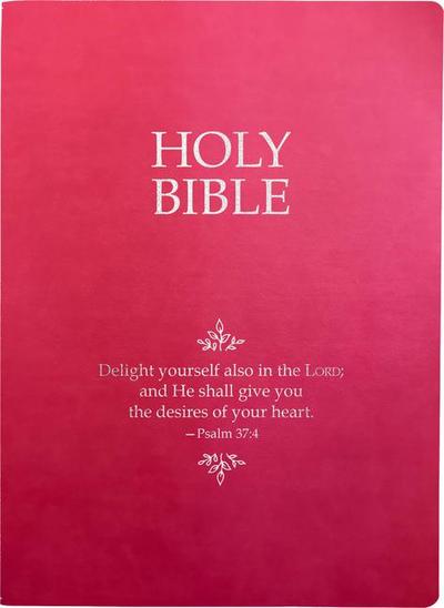 Kjver Holy Bible, Delight Yourself in the Lord Life Verse Edition, Large Print, Berry Ultrasoft