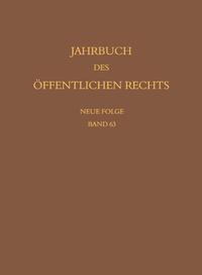 Jahrbuch des öffentlichen Rechts der Gegenwart.Neue Folge