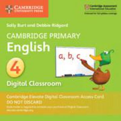 Cambridge Primary English Stage 4 Cambridge Elevate Digital Classroom Access Card (1 Year)