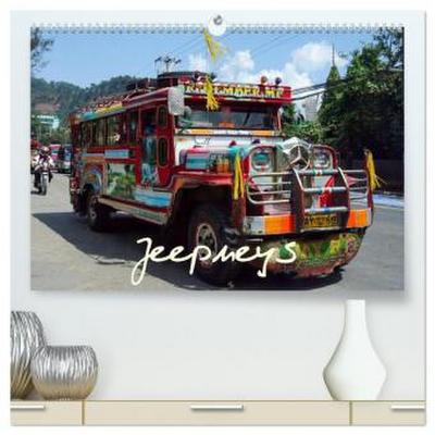 Jeepneys (hochwertiger Premium Wandkalender 2026 DIN A2 quer), Kunstdruck in Hochglanz