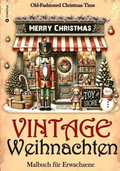 Malbuch Weihnachten - Malbuch für Erwachsene  Vintage Weihnachten Malbuch